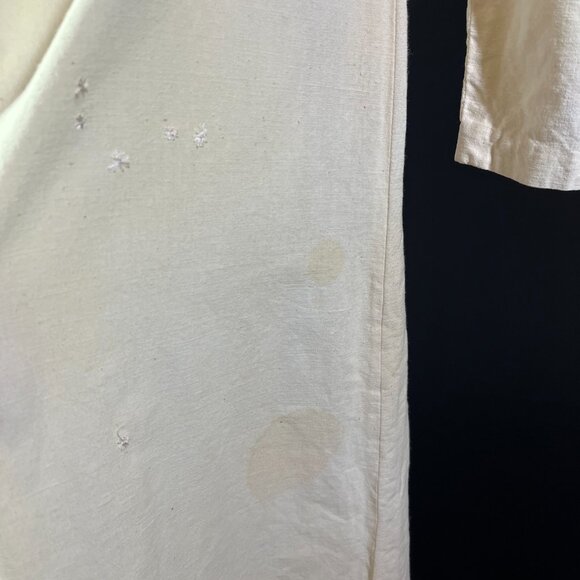 Vintage 1970s Girasol by Gonzalo Bauer Cream Dress Lace Embroidered *Flaws - Picture 9 of 15